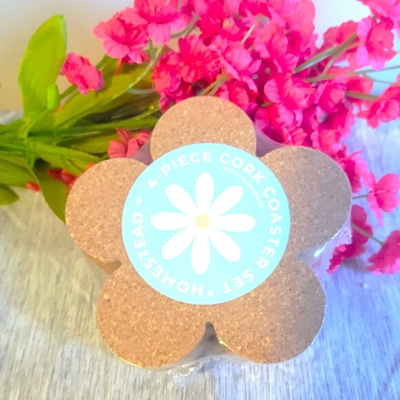 4-Piece Cork Coaster Set - Picture 1 of 2